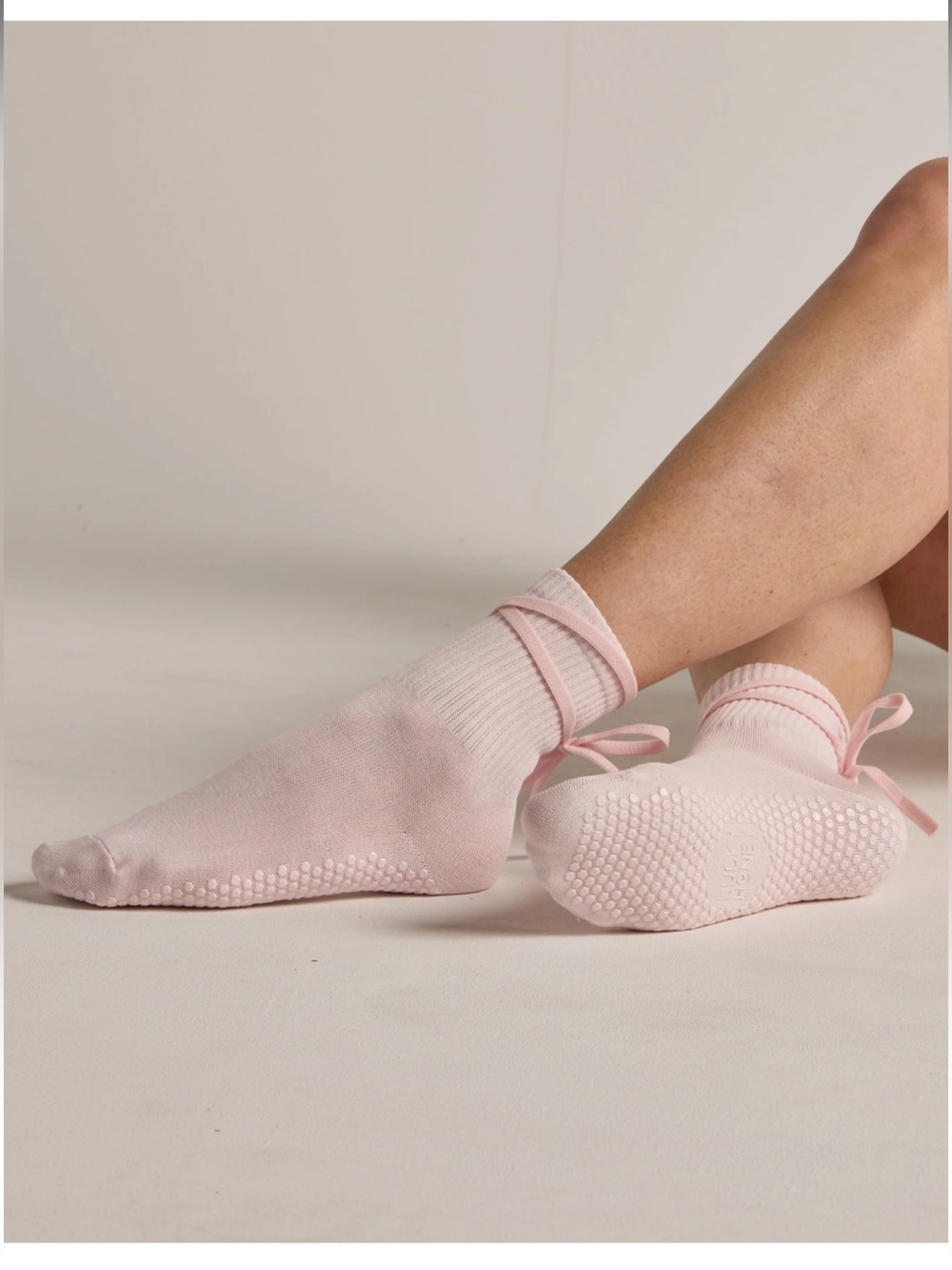 Lucky Honey The Nina Grip Sock - Ballet Pink